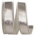 Silver Velvet Wired Ribbon – 1.5" x 10 Yards | Luxury Designer Plush Ribbon for Bows, Wreaths, Trees, Garland, Weddings & Holiday Decor