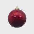 Farrisilk Burgundy Shatterproof Candy Apple Christmas Ornaments – Set of 6 | 4" Glossy Red Holiday Tree Balls | Elegant Christmas Decoration