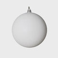 White Glitter Christmas Ornament – 6" Farrisilk Holiday Ball Decoration Set of 2 -6" (150MM) Ball Ornaments, Modern Holiday Christmas