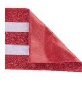 4" x 10yd Red Glitter Stripe Satin Wired Ribbon – Candy Cane Stripes, Patriotic Stripes