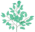 23" Ficus Leaf Spray – Bundle of 12 | Faux Greenery Stem | Mint Green | DIY Floral, Wreath, Centerpiece, Home Decor