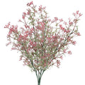 20" Pink Wildflower Bush | Faux Spring Floral Pick | Artificial Flower Stem for Wreaths, Bouquets & Home Decor