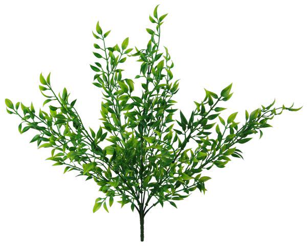 17.25" Artificial Ruscus Bush | Faux Greenery Stem | Lush Green Filler for Wreaths, Arrangements & Crafts