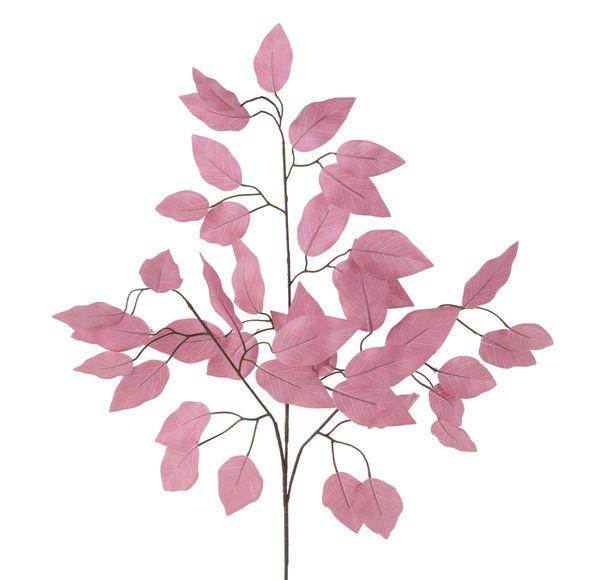 23" Ficus Leaf Spray – Bundle of 12 | Faux Greenery Stem | Rose Pink | DIY Floral, Wreath, Centerpiece, Home Decor