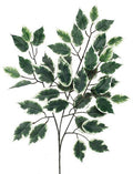 23" Ficus Leaf Spray – Bundle of 12 | Faux Greenery Stem | Variegated Green White | DIY Floral, Wreath, Centerpiece, Home Decor