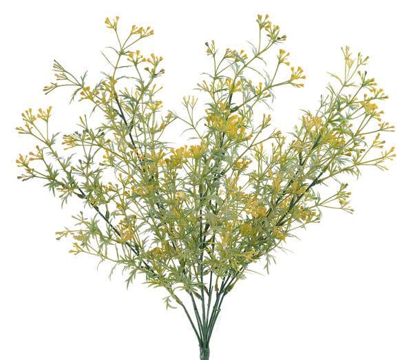 20" Yellow Wildflower Bush | Faux Spring Floral Pick | Artificial Flower Stem for Wreaths, Bouquets & Home Decor