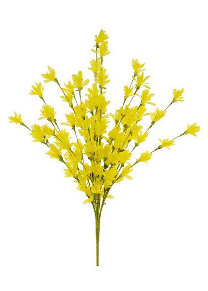 25" Yellow Fabric Forsythia Bush | Faux Spring Floral Pick for Wreaths, Bouquets & Seasonal Decor