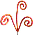 Chenille Christmas Curl Spray 33” – Pink & Orange | Holiday Curly Pick for Wreaths, Garlands, Christmas Tree Décor, DIY Crafts