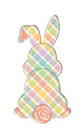 Plaid Bunny Bottom Sign – 15" Easter Wreath Attachment | Spring Pastel Bunny Decor | Bunny Butt Door Hanger | Plaid Bunny