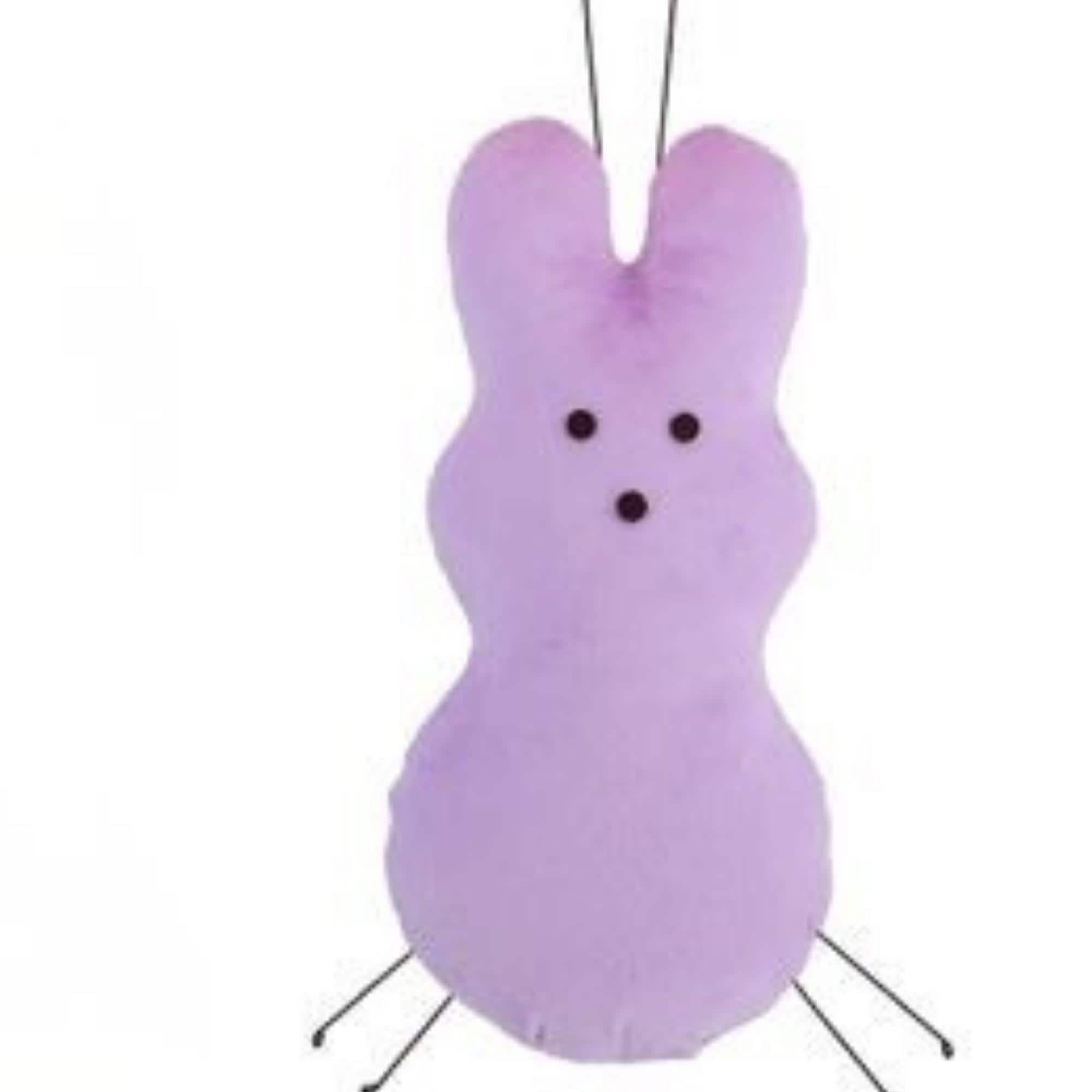 Plush Bunny Décor Kit – 12" Bunny Attachment for Wreaths & Crafts | Choose Pink, Yellow, Turquoise or Lavender | Easter Wreath Supply