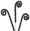 31" Black & White Polka Dot Curl Spray – Wired Wreath Pick | Whimsical Deco Mesh Accent for Halloween, Christmas, Everyday Decor