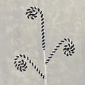 29" Black & White Chenille Candy Cane Spray | Christmas Wreath Pick | Wired Curl Spray | Modern Holiday Décor Stem