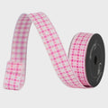 Farrisilk Summer Stitch Pink Ribbon 1.5" x 10 Yards – Wired Decorative Ribbon for Wreaths, Bows & Spring Decor