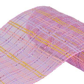 10" x 10yd Foil Plaid Deco Mesh – Pink, Yellow, Lavender & Iridescent | Sparkling Mesh for Wreaths, Bows, Party Décor