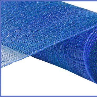 10" x 10yd Metallic Deco Mesh – Peacock Blue | Rich Shimmer Mesh Ribbon for Wreaths, Bows & Elegant Crafts