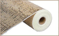 10" x 10yd Deluxe Wide Foil Deco Mesh – Cream & Gold | Elegant Luxury Mesh for Wreaths, Weddings, Holiday Decor