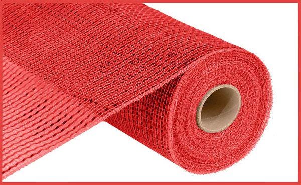 10" x 10yd Deluxe Wide Foil Deco Mesh – Red | Bold Statement Mesh for Wreaths, Holidays & Everyday Crafts