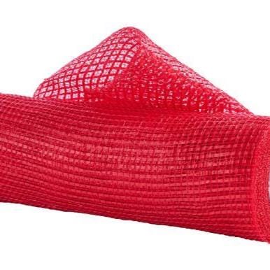 10" x 10yd Horizontal Wide Stripe Deco Mesh – Red | Bold Mesh Ribbon for Wreaths, Holidays & Everyday Crafts