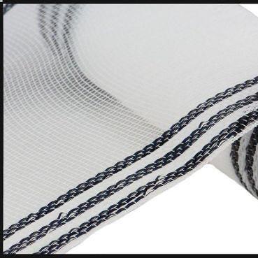 10" x 10yd Border Stripe Metallic Deco Mesh – White with Black Foil | Elegant Mesh Ribbon for Wreaths, Bows & Event Decor