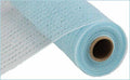 10" x 10yd Plaid Metallic Deco Mesh – Light Blue | Shimmer Mesh Ribbon for Wreaths, Bows & Winter Crafts