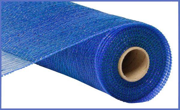 10" x 10yd Metallic Deco Mesh – Peacock Blue | Rich Shimmer Mesh Ribbon for Wreaths, Bows & Elegant Crafts
