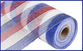 10" x 10yd Red, White & Blue Deco Mesh | Patriotic Mesh Ribbon for Wreaths, Bows, Holiday Decor