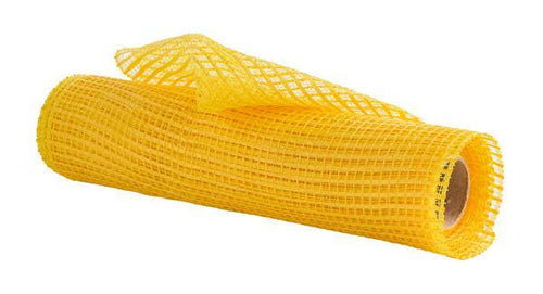10" x 10yd Horizontal Wide Stripe Deco Mesh – Yellow | Bright Mesh Ribbon for Wreaths, Spring & Summer Crafts