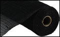 10.25" x 10yd Faux Jute Check Deco Mesh – Black | Rustic Farmhouse Mesh for Wreaths & Everyday Decor