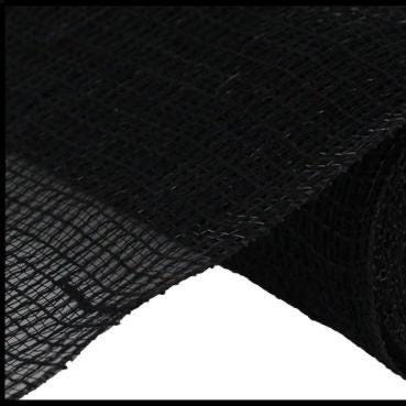10.25" x 10yd Faux Jute Check Deco Mesh – Black | Rustic Farmhouse Mesh for Wreaths & Everyday Decor