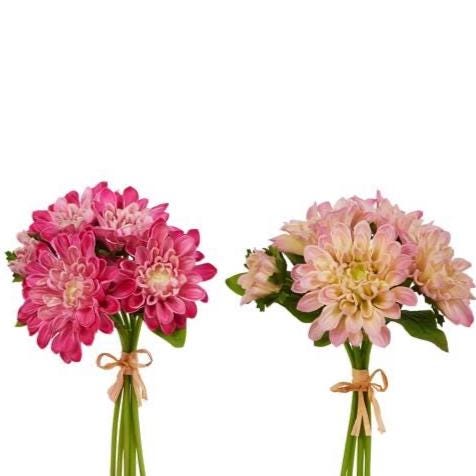 10" Pink Floral Bundle Real Touch – Light Pink or Dark Pink | Spring Flower Stems | Wreath Making Supply | Faux Floral Decor