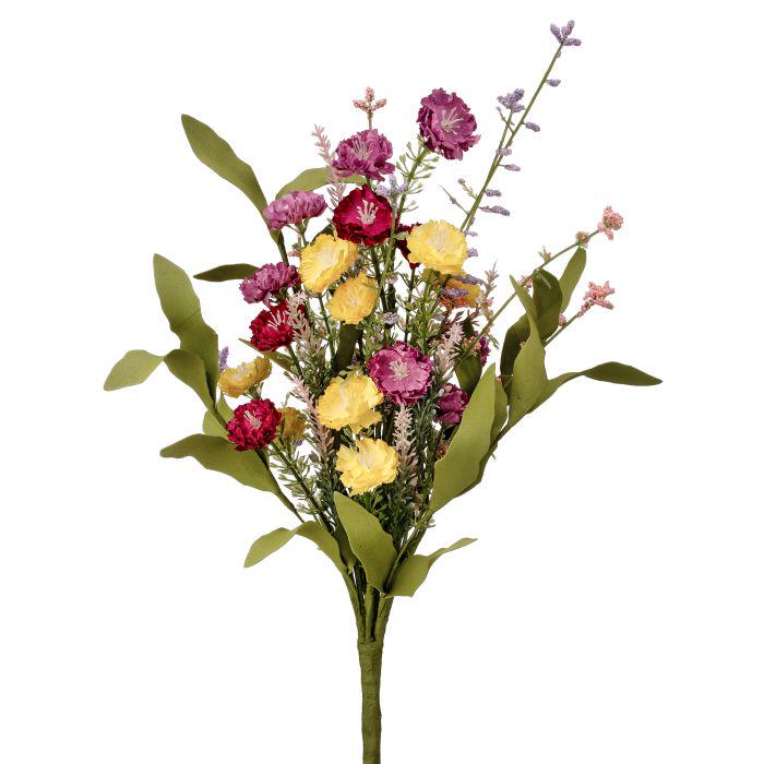 18" Wild Bachelor Button Bouquet | Cottage Garden Floral Bundle | Spring Wreath Accent | Faux Wildflower Stem