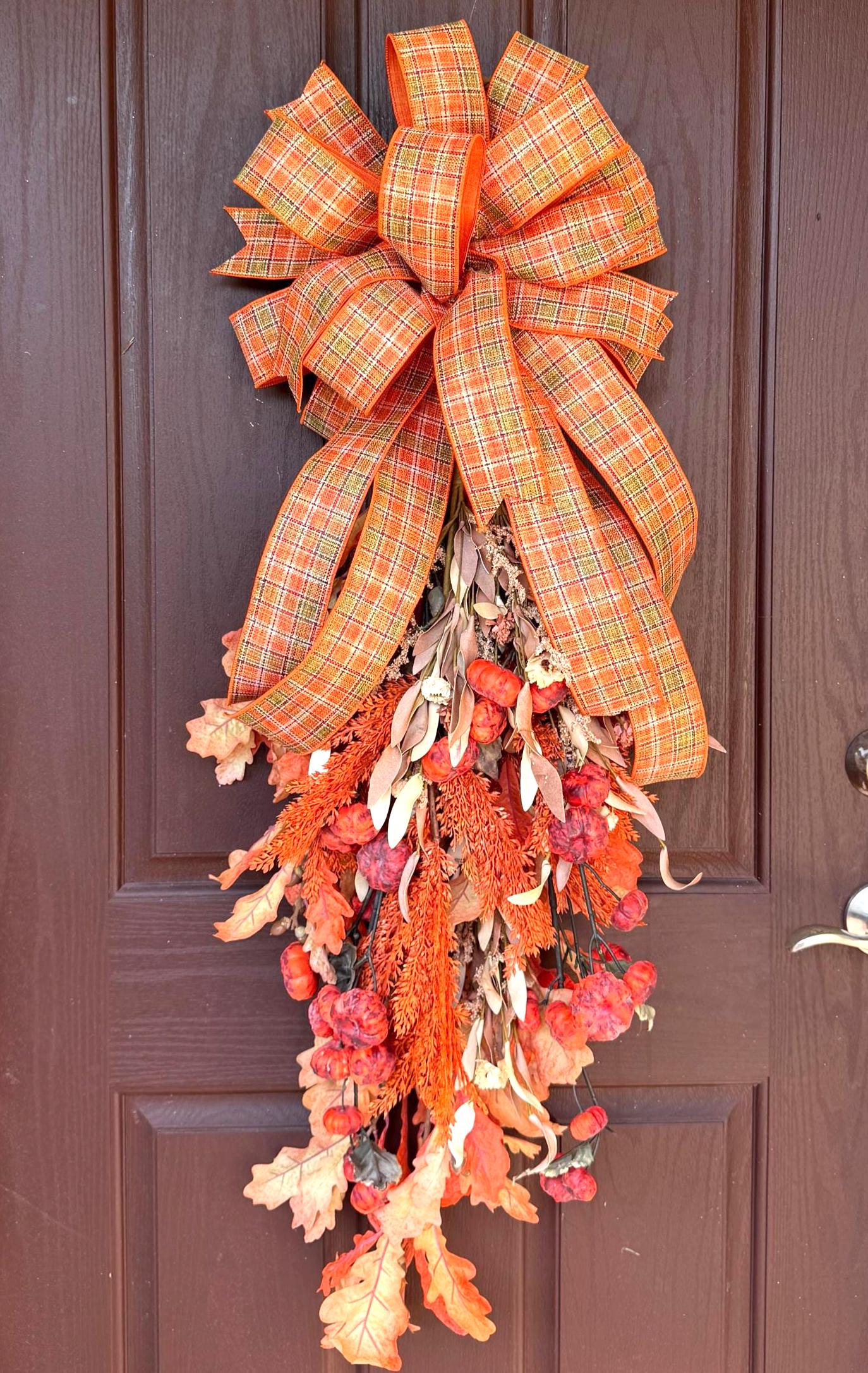 37" Vintage Mini Pumpkin Spray | Fall Pumpkin Stem | Rustic Harvest Decor | Thanksgiving Wreath Supply | Autumn Floral