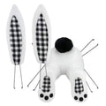 3Pc Bunny Butt Easter Wreath Kit | 25"H x 12"L Bunny Decor | White and Black Plush Bunny Bottom with Ears & Feet | Spring Door Decor
