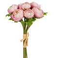 11" Soft Touch Ranunculus Bundle – Dark Pink or Light Pink | Spring Floral Stems | Wreath Making Supply | Faux Flowers