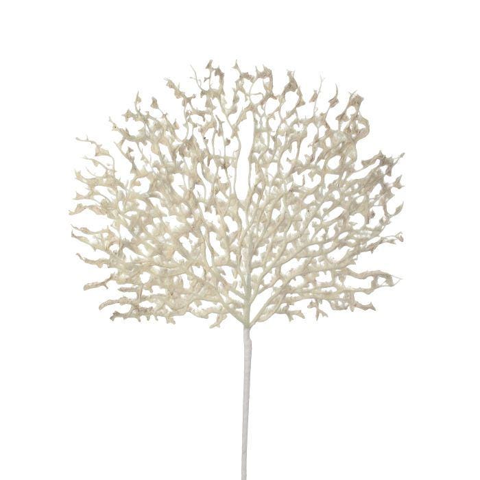 22" Sea Coral Stem – White or Blue | Coastal Wreath Accent | Beach House Decor | Nautical Floral Pick
