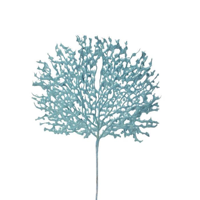 22" Sea Coral Stem – White or Blue | Coastal Wreath Accent | Beach House Decor | Nautical Floral Pick