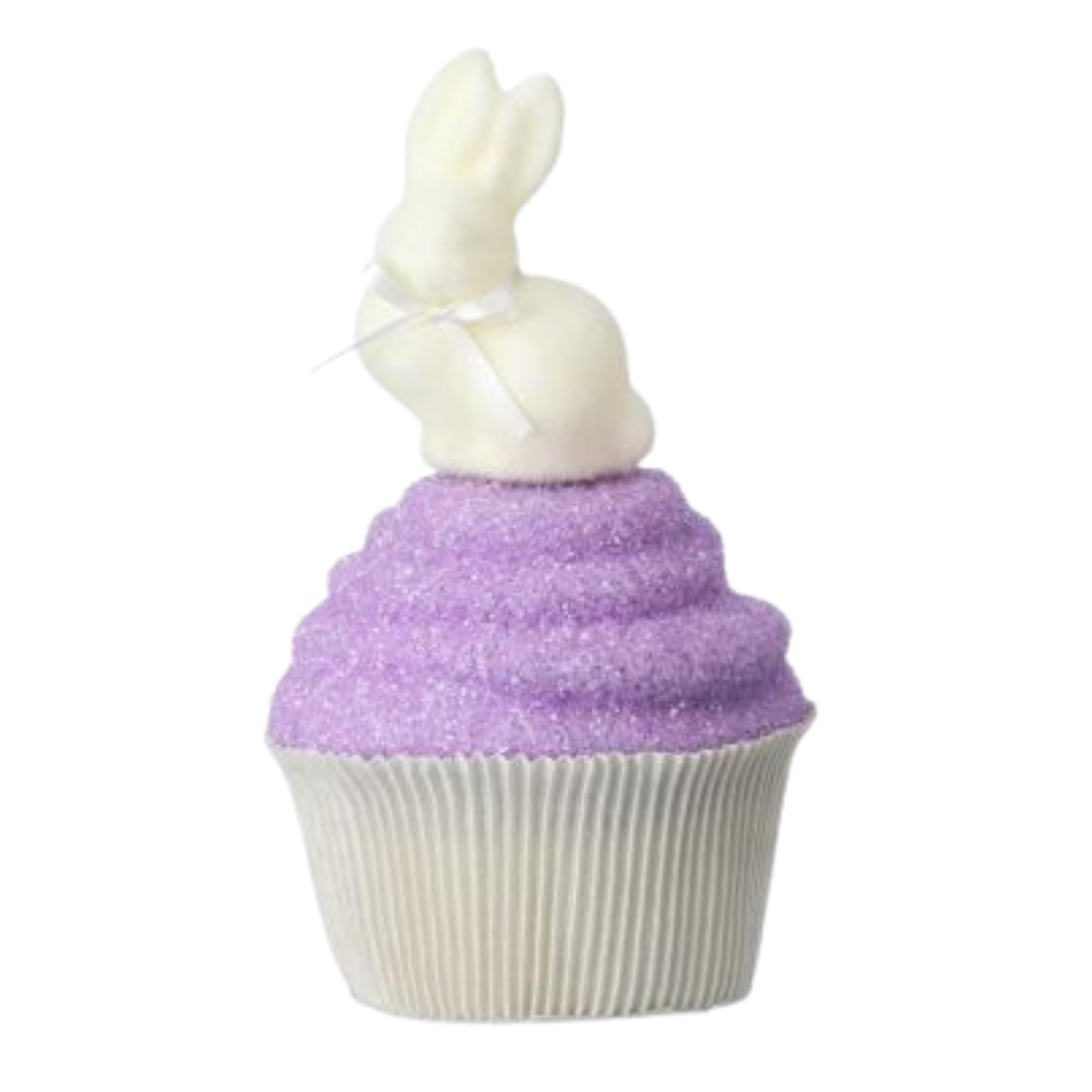 7" Vintage Bunny Cupcake Decor – Purple, Pink or Blue | Easter Table Decor | Pastel Spring Bunny Accent