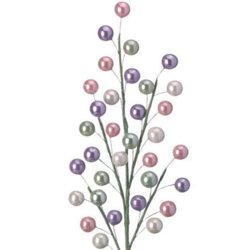 18" Easter Berry Spray | Pastel Spring Wreath Pick | Easter Wreath Accent | Spring Floral Decor Stem