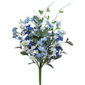 20" Mini Garden Blossom Bundle | Faux Spring Floral Bush | Choose Blue, White or Orange | Wreath & Arrangement Filler