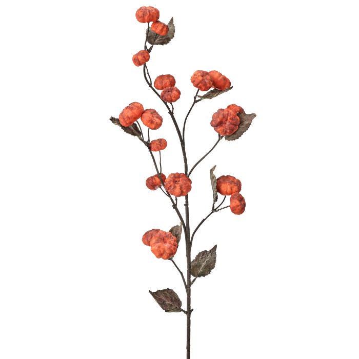 37" Vintage Mini Pumpkin Spray | Fall Pumpkin Stem | Rustic Harvest Decor | Thanksgiving Wreath Supply | Autumn Floral