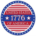 12" Patriotic USA 1776 Metal Sign | American Flag Door Hanger | 4th of July Wreath | Red White Blue Rustic Wall Decor | Independence Day