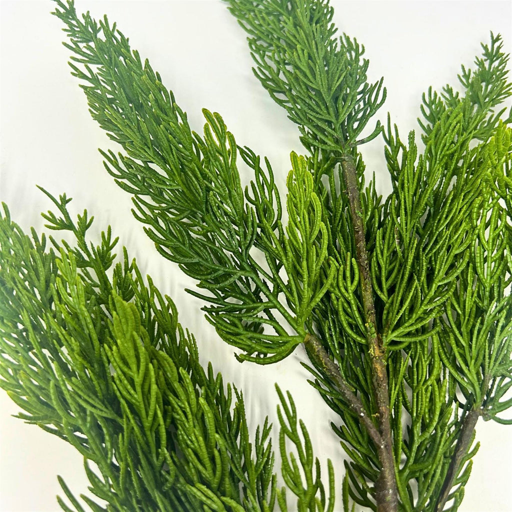 24" Real Touch Southern Cypress Spray | Artificial Cypress Stem | Faux Evergreen Greenery | Christmas Greenery Pick | Winter Floral Supply