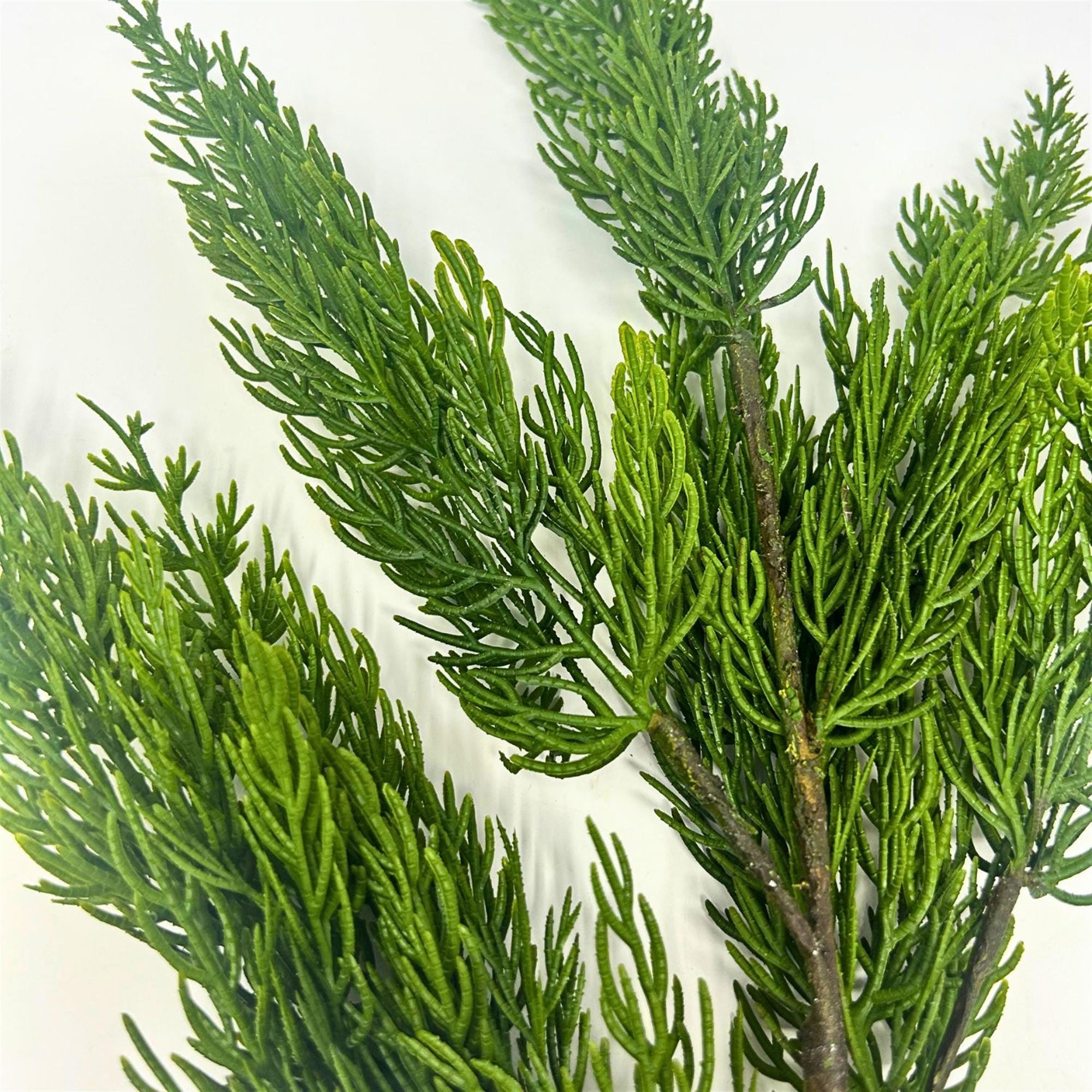 24" Real Touch Southern Cypress Spray | Artificial Cypress Stem | Faux Evergreen Greenery | Christmas Greenery Pick | Winter Floral Supply