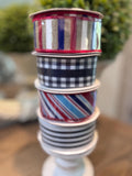 Patriotic Wired Ribbon bundle 1.5” x 10 yards each
