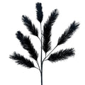 28" Black Metallic Foxtail Spray
