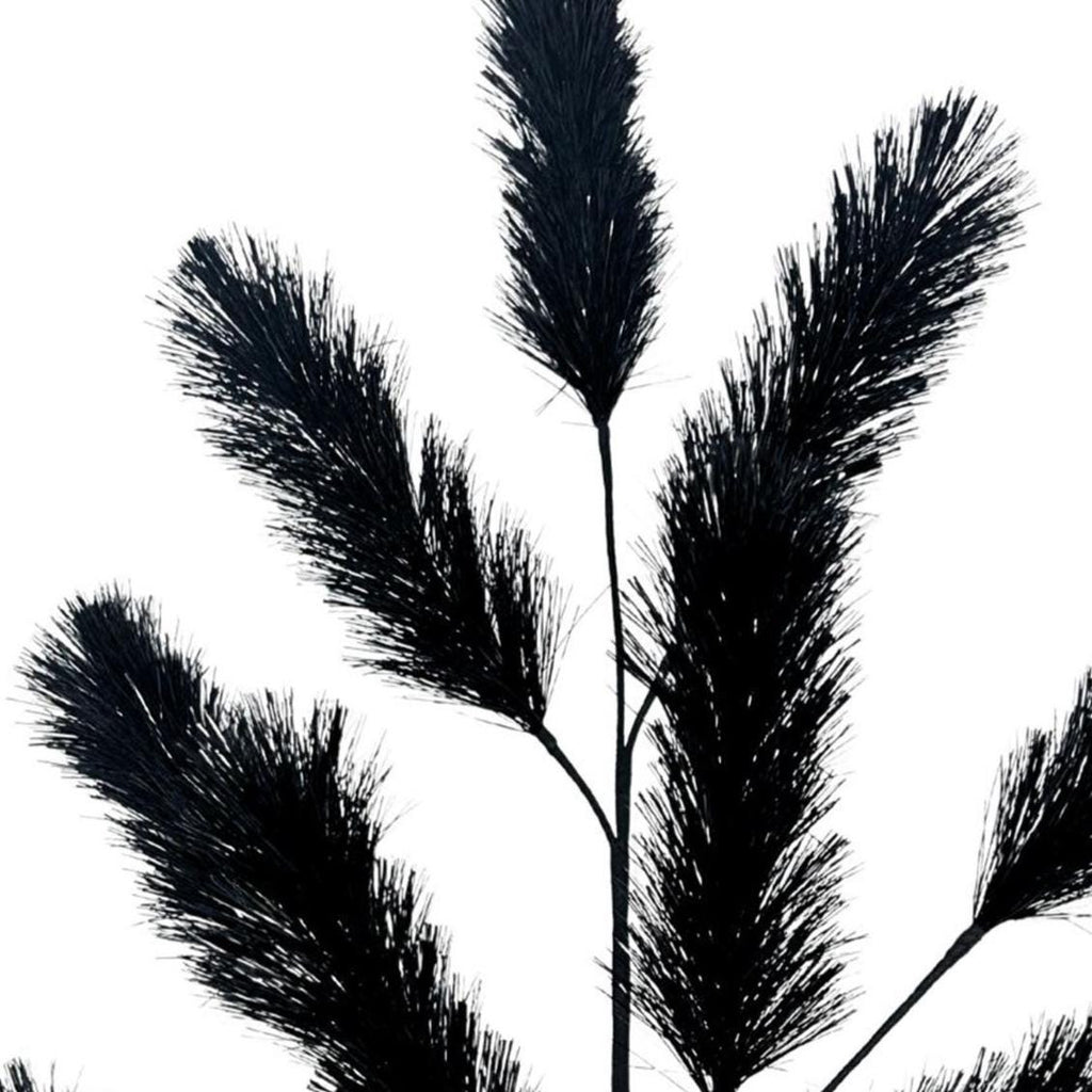 28" Black Metallic Foxtail Spray