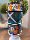 Fall Floral, Leaves and Plaid Wired Ribbon bundle