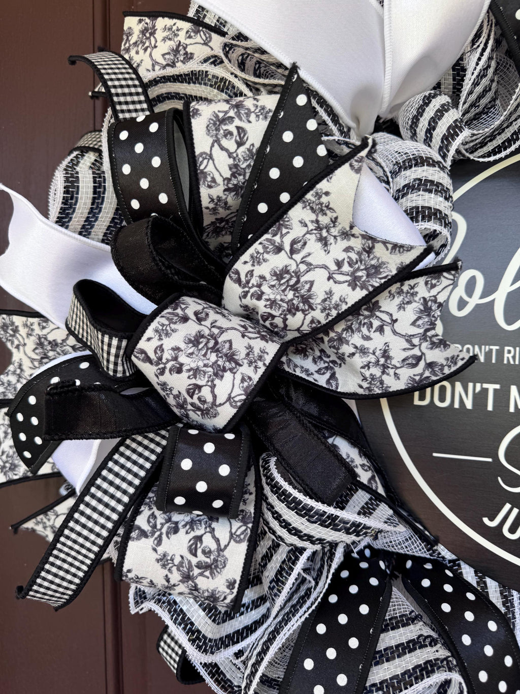 No Soliciting Large Wreath for Front Door | Farmhouse Porch Decor | Funny Housewarming Gift