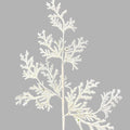 White Glitter Lycopodium Spray 28.5 Inch, Sparkling Christmas Greenery Stem, Winter Floral Pick, Wreath and Tree Décor