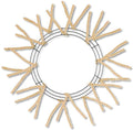 15" Pencil Work Wreath Frame, 25" Overall Wire Wreath Base with Tinsel Ties, Multiple Colors, DIY Deco Mesh Wreath Supply